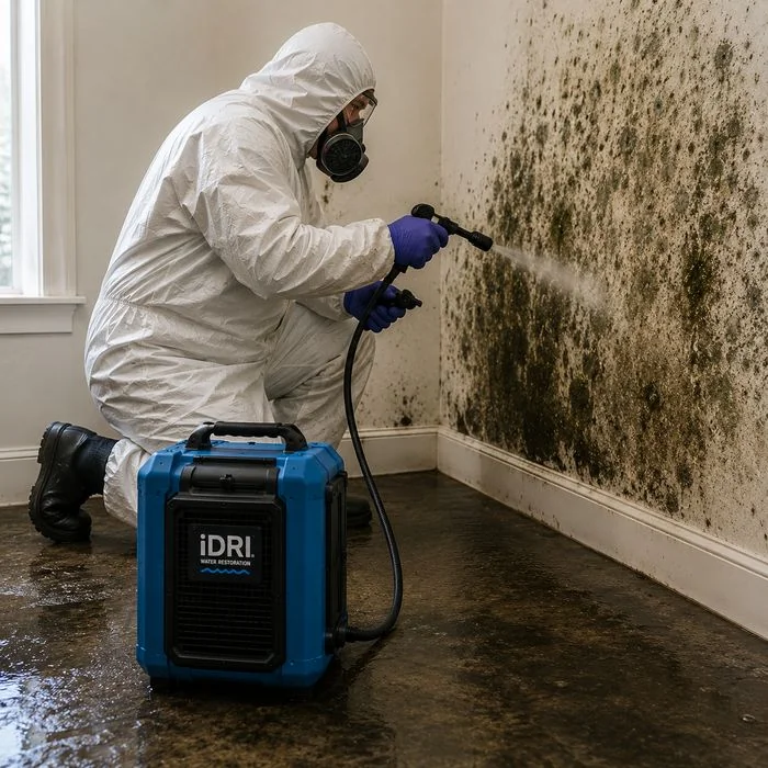 Mold remediation and containment in a Beverly Hills home
